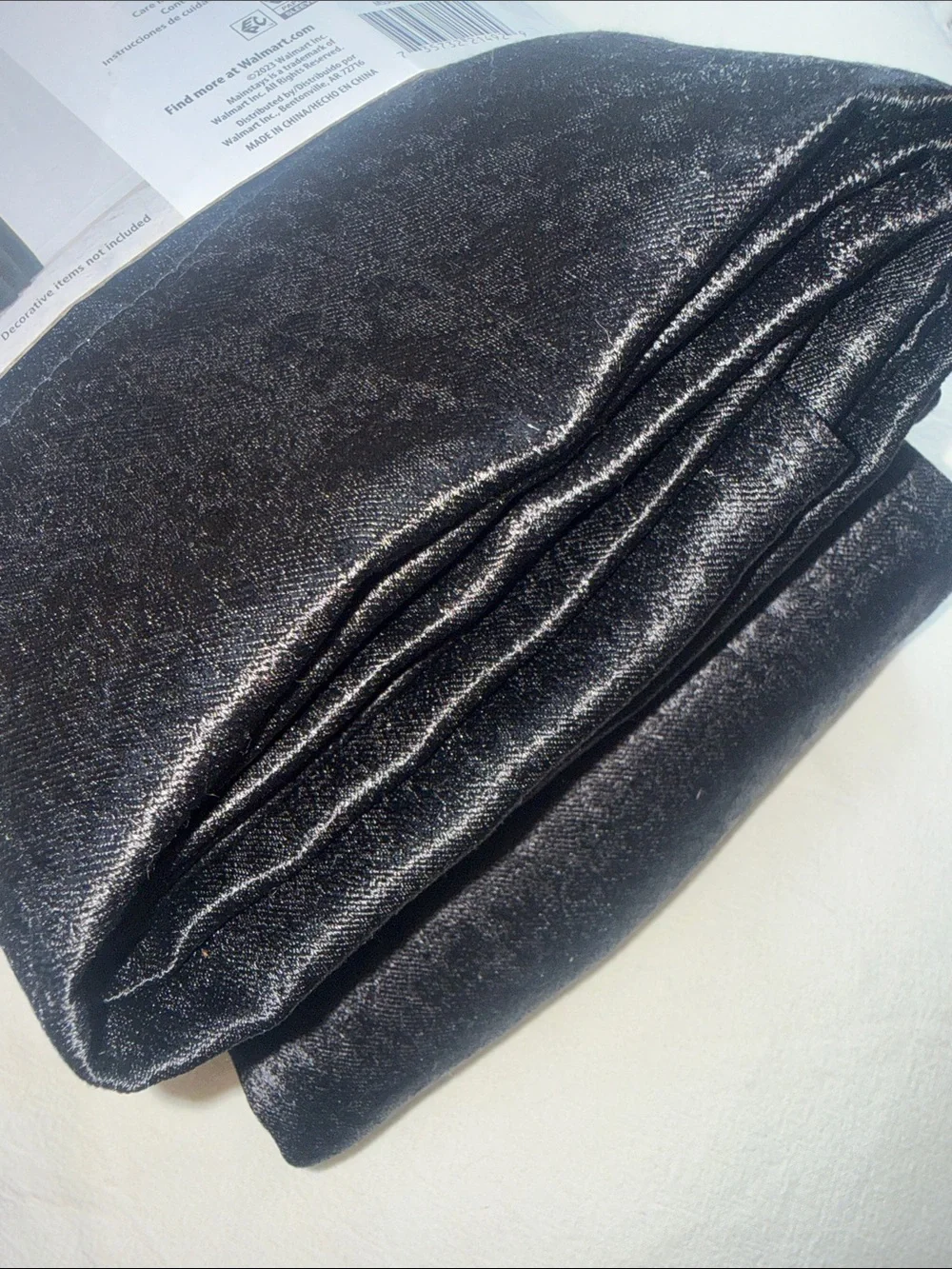 Mainstays Black Blackout Curtain Panel Pair